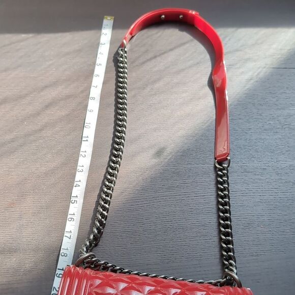 Toyboy Jelly Cherry  Red Quilted Small Chain Shoulder Bag - Picture 12 of 15